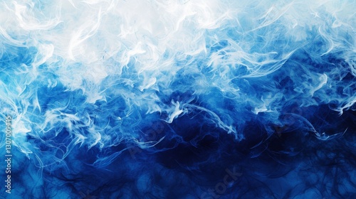 Wallpaper Mural Rich Blue and White Abstract Waves Creating a Dynamic Texture Torontodigital.ca
