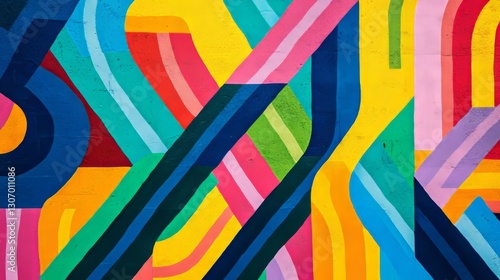 A vibrant pattern of colorful stripes crossing each other, bold and lively, ultra-detailed, 4k