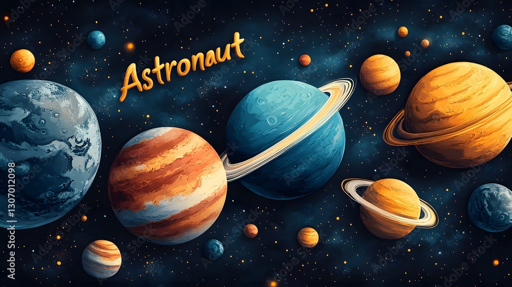 Naklejka premium planet earth and space