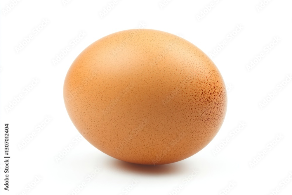 Raw unpeeled egg isolated on white surface Raw unpeeled egg isolated on white surface