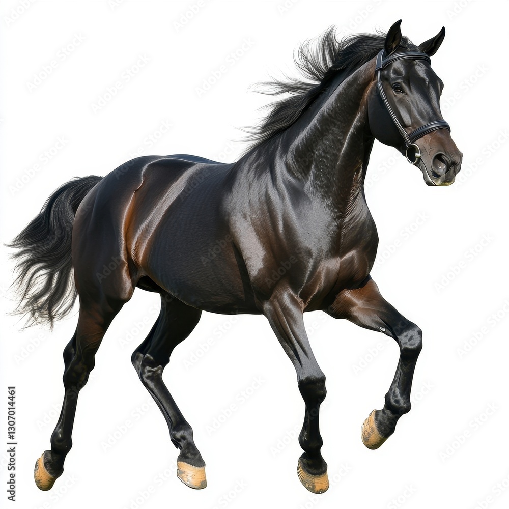 Obraz premium Majestic Black Horse Running