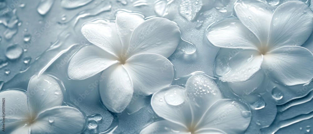 Close-up Plumeria White Flowers Usage Close-up Plumeria White Flowers Usage