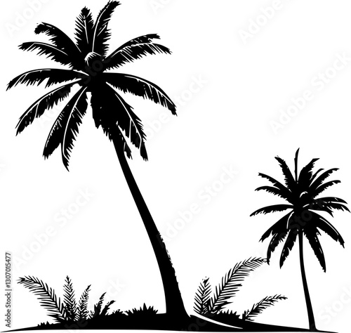 Elegant Coconut Palm Art for Posters, Prints, and Wall Decor