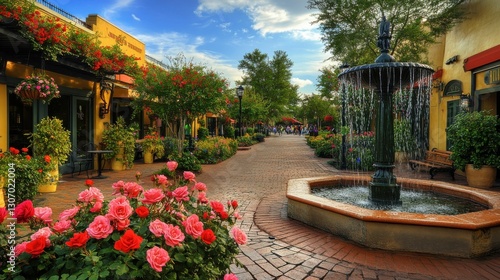 Fototapeta Naklejka Na Ścianę i Meble -  Winter Park Florida: Small Town Charm with Central Park, Dining, and Shopping in Historic Downtown Orlando Area
