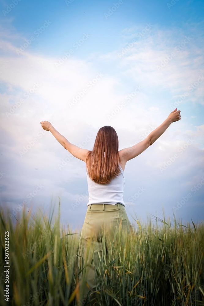Beautiful girl in the field. Spring/Summer photo. Summer style, shades of clothes match the color of the environment. Beautiful girl in the field. Spring/Summer photo. Summer style, shades of clothes match the color of the environment.