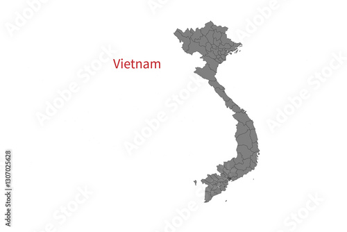 Vietnam Map vector illustration. Vietnam Map silhouette