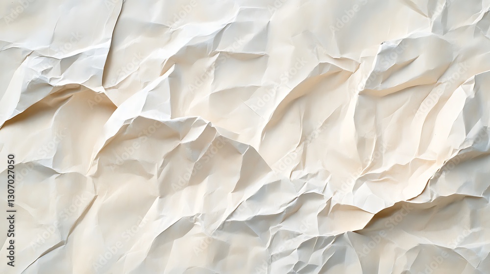 Obraz premium Seamless Texture of Crinkled Paper in Soft Beige Tones - Subtle and Elegant Surface Design