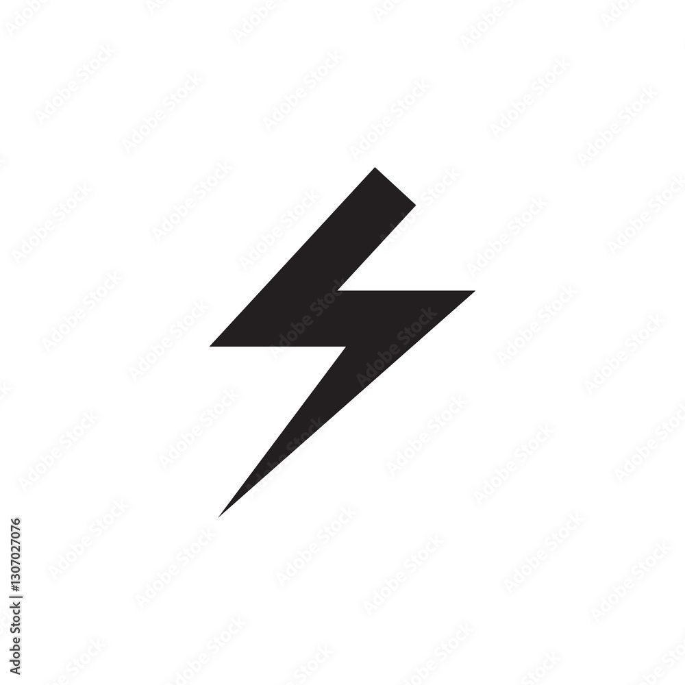 Lightning bolt icon isolated on white background. Lightning bolt icon isolated on white background.