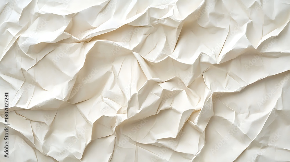 Obraz premium Seamless Texture of Crinkled Paper in Soft Beige Tones - Subtle and Elegant Surface Design