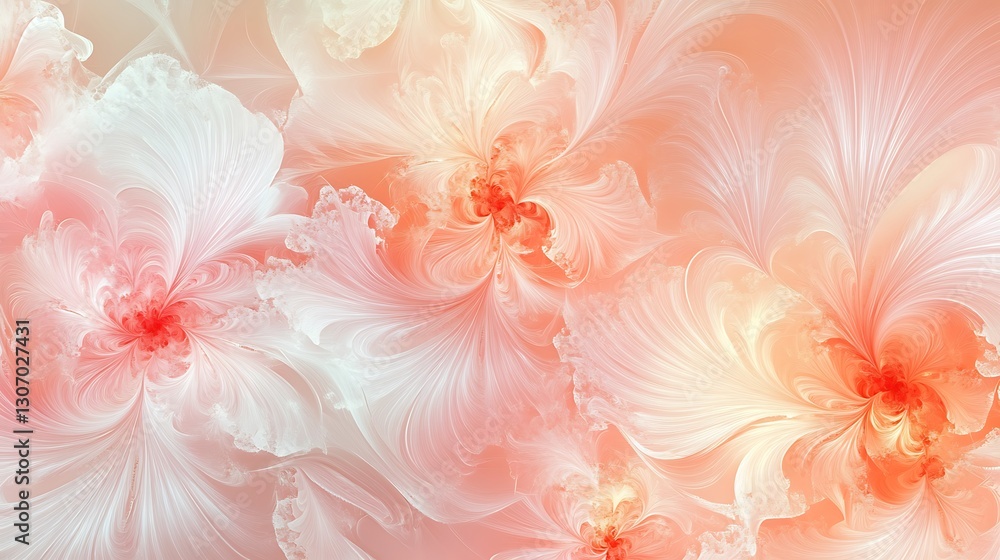 Seamless Wallpaper of Soft Floral Patterns - Elegant and Serene Floral Design Seamless Wallpaper of Soft Floral Patterns - Elegant and Serene Floral Design