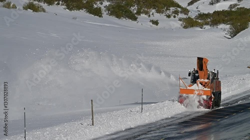 Wallpaper Mural Snow Plow Clearing Heavy Snow. Winter Road Maintenance Torontodigital.ca