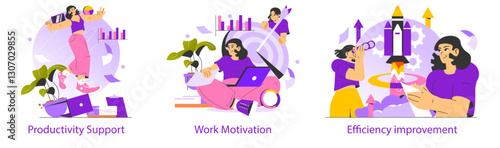 Motivation. Flat Vector Illustration