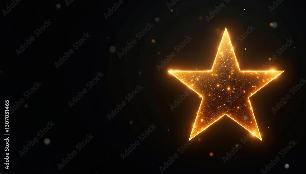 Gleaming gold star brightly illuminates inky black , star, gold star, shine Gleaming gold star brightly illuminates inky black , star, gold star, shine