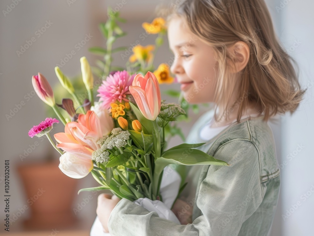 A Heartfelt Mother's Day Card Adorned with Beautiful Flowers A Heartfelt Mother's Day Card Adorned with Beautiful Flowers
