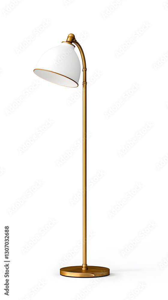 Modern Tall Floor Lamp Isolated on a white background Modern Tall Floor Lamp Isolated on a white background