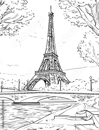 architecture, sketch, building, coloring page, drawing, church, vector, city, house, illustration, old, art, paris, town, design, europe, tower, castle, travel, home, cathedral, vintage, construction,