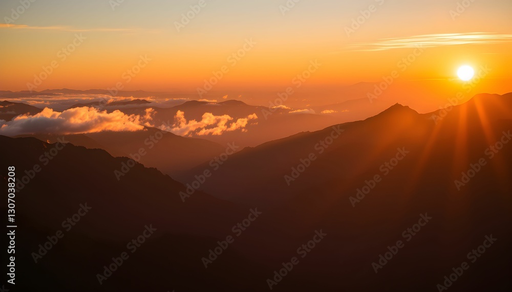 Breathtaking Sunrise Views Over Mountain Ranges and Cloud Inversions Breathtaking Sunrise Views Over Mountain Ranges and Cloud Inversions