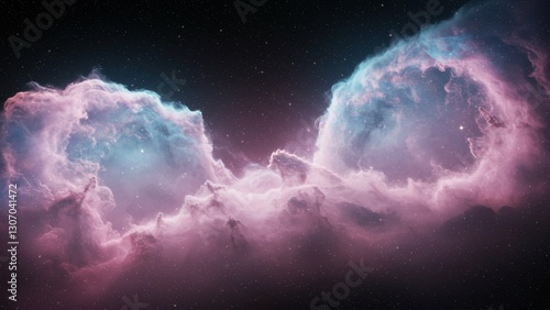 Vibrant nebula showcasing ethereal clouds and stars, inspiring wonder and exploration of the cosmos photo