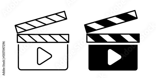 clapperboard icon. clapperboard icon vector