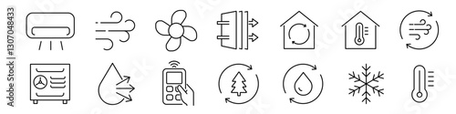 Air conditioner icon. HVAC icon