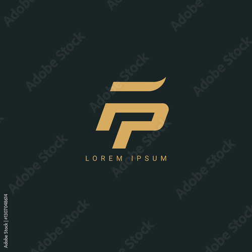 Initial modern letter FP, PF or FP logo icon design template vector, Initial Based Alphabet Icon Logo in Editable Vector Format