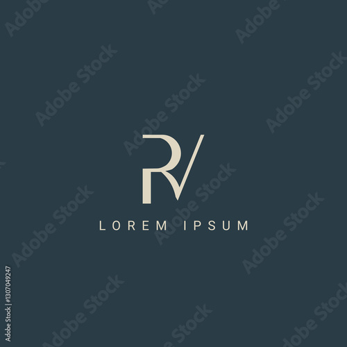 Initial modern letter PV, VP or RV logo icon design template vector, Initial Based Alphabet Icon Logo in Editable Vector Format