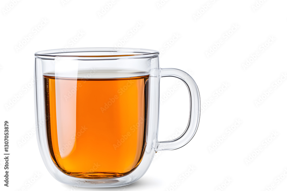 Glass cup of Black tea isolated on white background Glass cup of Black tea isolated on white background