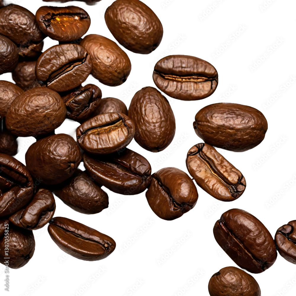 Obraz premium coffee beans on a transparent background