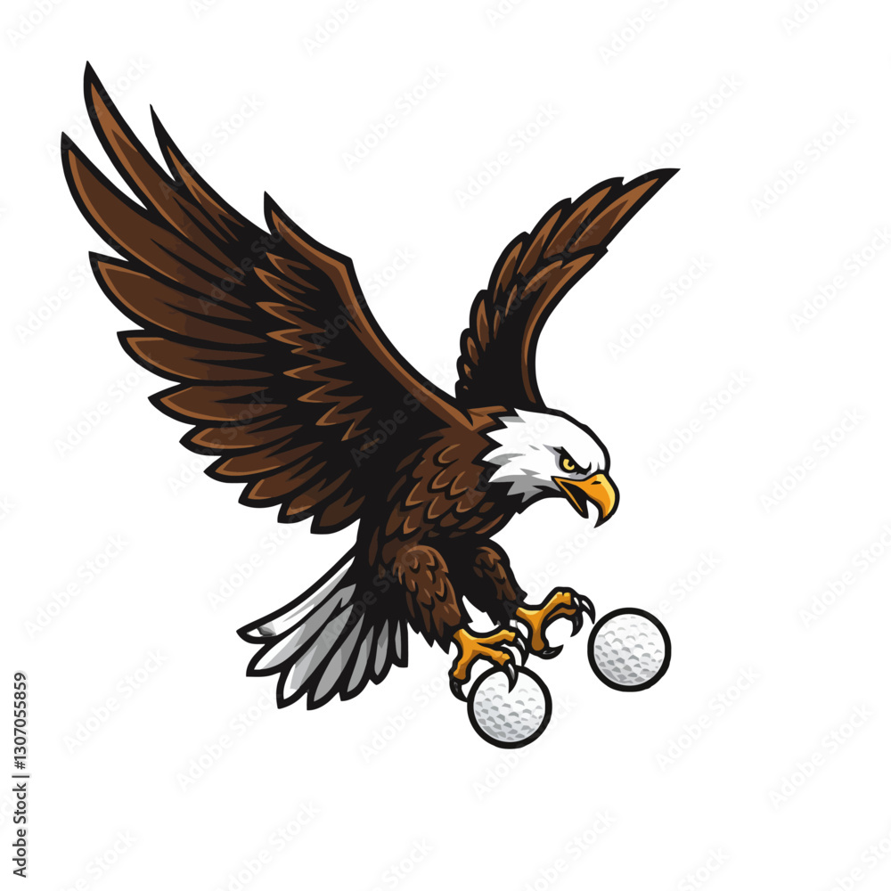 Obraz premium Eagle Holding Golf Balls