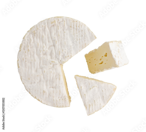camembert cheese isolated