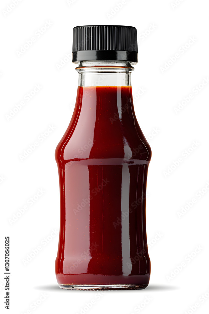 Red hot chili sauce, Sriracha Sauce bottle mock up isolated on white background Red hot chili sauce, Sriracha Sauce bottle mock up isolated on white background