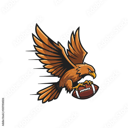 Eagle Clutching American Football