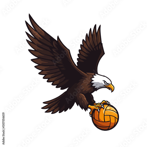 Eagle Clutching Volleyball