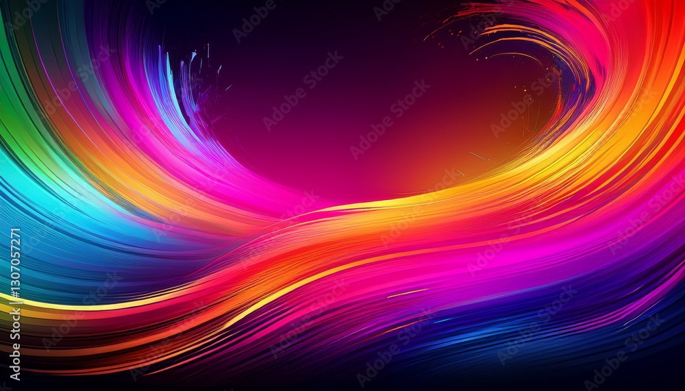 Obraz premium beautiful border frame colorful brush lines strokes background, graphic resource
