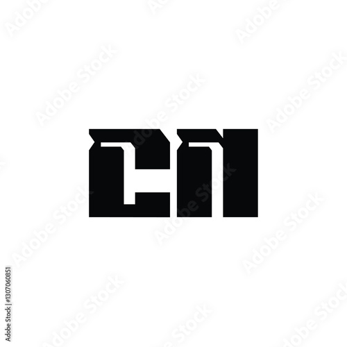 CN monogram logo design letter text name symbol monochrome logotype alphabet character simple logo