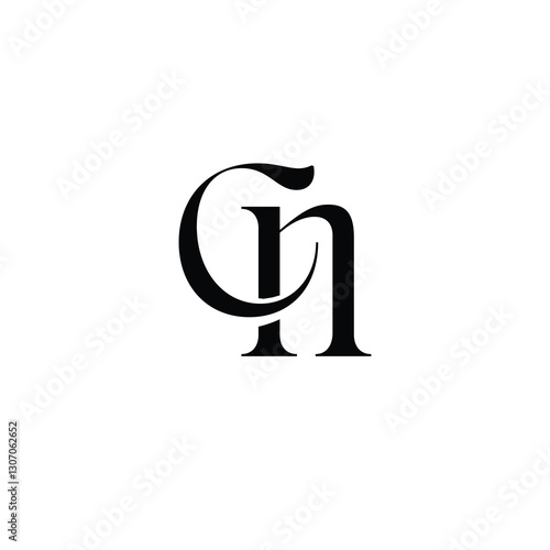 CN monogram logo design letter text name symbol monochrome logotype alphabet character simple logo