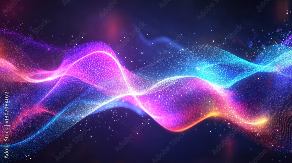 Colorful light waves intersecting in a cosmic space, abstract and vibrant, highly detailed, futuristic and artistic, dynamic and glowing Colorful light waves intersecting in a cosmic space, abstract and vibrant, highly detailed, futuristic and artistic, dynamic and glowing