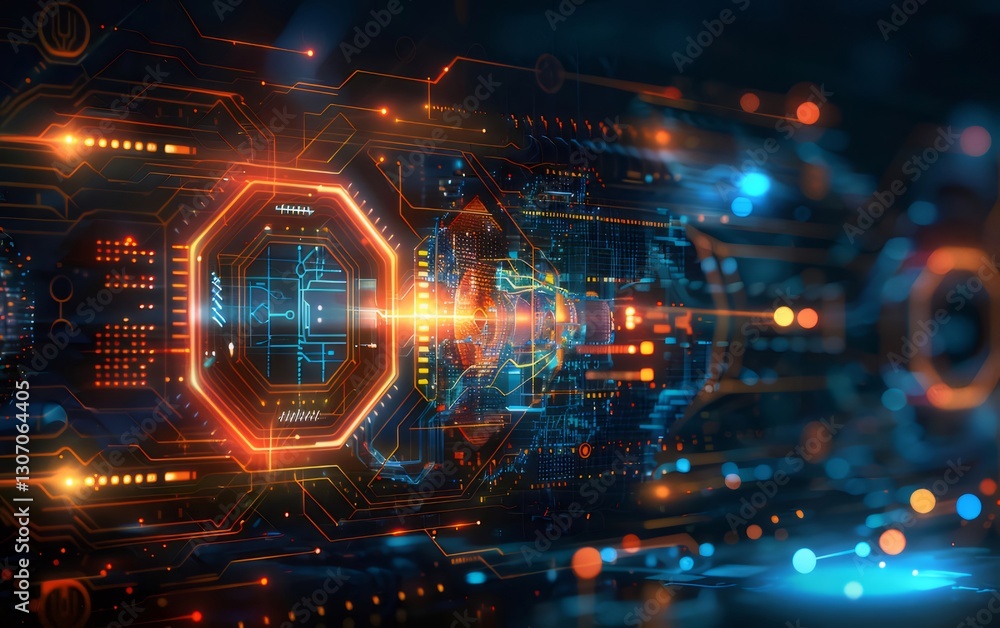 Digital Network Data Flow, Futuristic Background Digital Network Data Flow, Futuristic Background