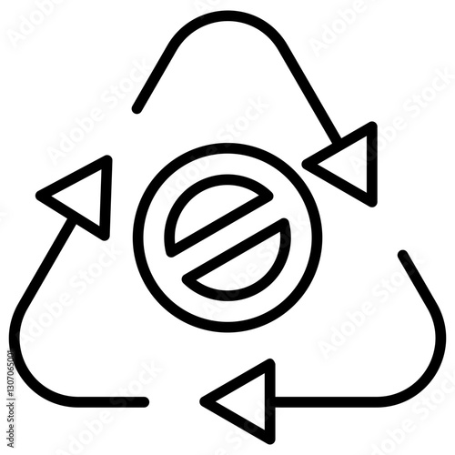 Nonbiodegradable Outline Icon