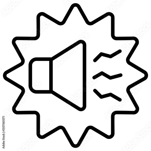 Noise Pollution Outline Icon