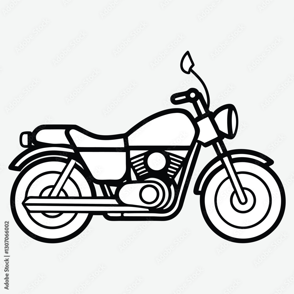 Fototapeta premium City motorcycle vector art illustration.