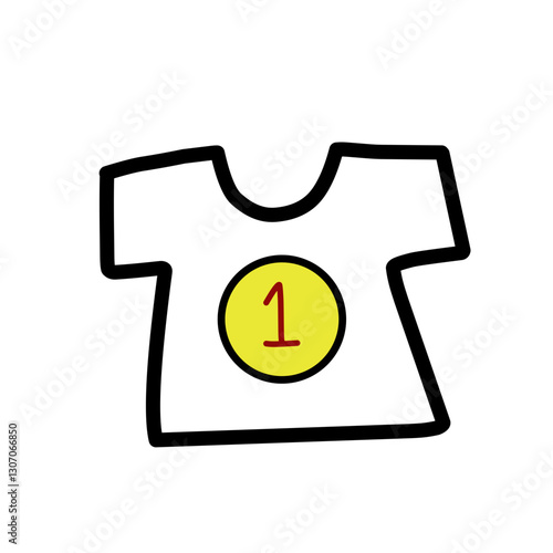 Shirt icon with number one