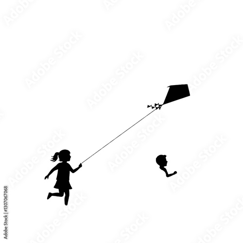 Surreal Kite Silhouette