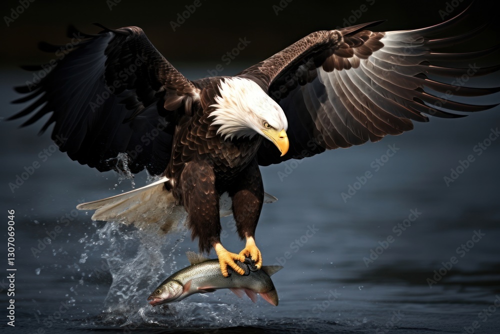 Fototapeta premium Animal flying eagle bird.