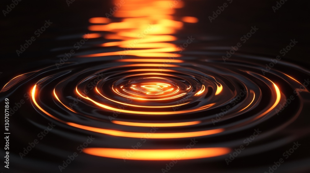 Glowing ripples spreading across a dark surface, abstract and cosmic, highly detailed and vibrant, futuristic and powerful, dynamic and sleek Glowing ripples spreading across a dark surface, abstract and cosmic, highly detailed and vibrant, futuristic and powerful, dynamic and sleek