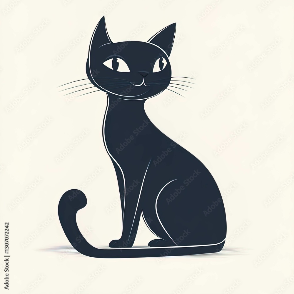 Obraz premium Vector illustration of a cat.