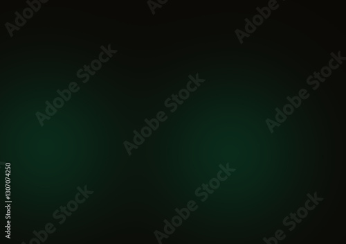 Black and dark green smooth gradient abstract background image,Dark tone.Science or technology display concept. Metal or metallic color. spotlight in room or studio.Graphic illustration.