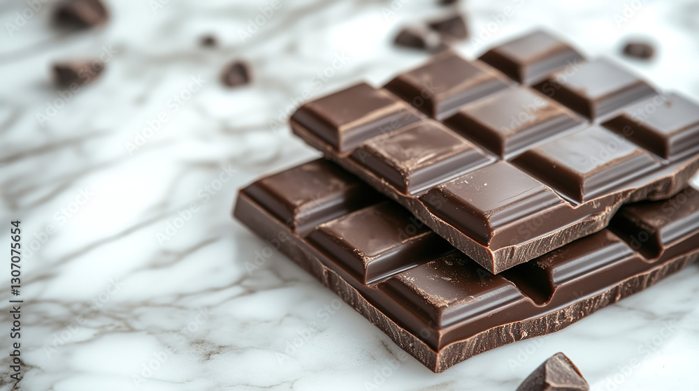 Gourmet Chocolate Bars on Marble Countertop Gourmet Chocolate Bars on Marble Countertop