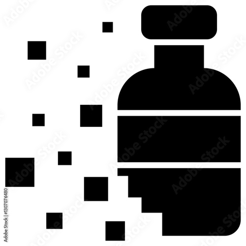 Microplastics Glyph Icon