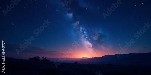 Wallpaper Mural A beautiful night sky filled with stars above a peaceful landscape, galaxy, stars, space Torontodigital.ca